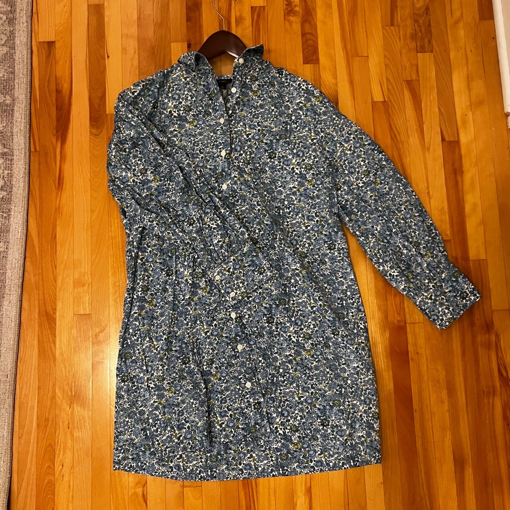 JCrew Liberty Puff Sleeve Button-Up Dress
